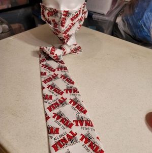 ALL SALE FINAL HANDMADE MASK NEW! MASK WAS HAND MADE FROM A TIE & TIE SET